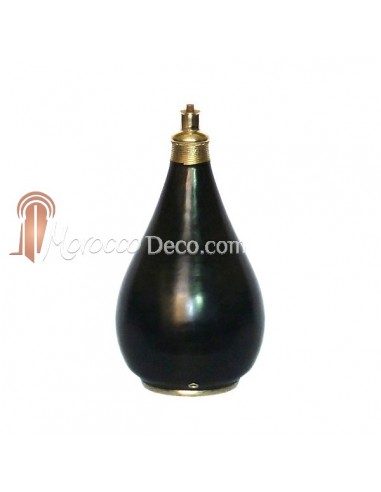Pied de lampe traditionnel en Tadelakt noir